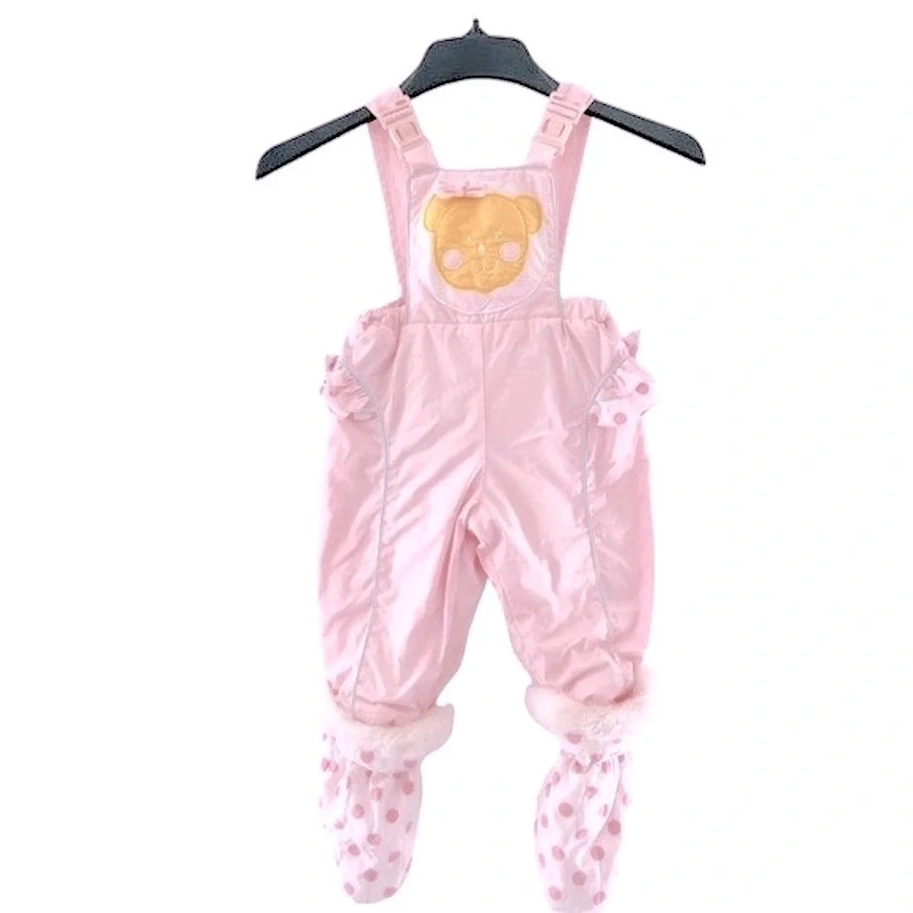 Vintage Infant Bib Overalls Footed